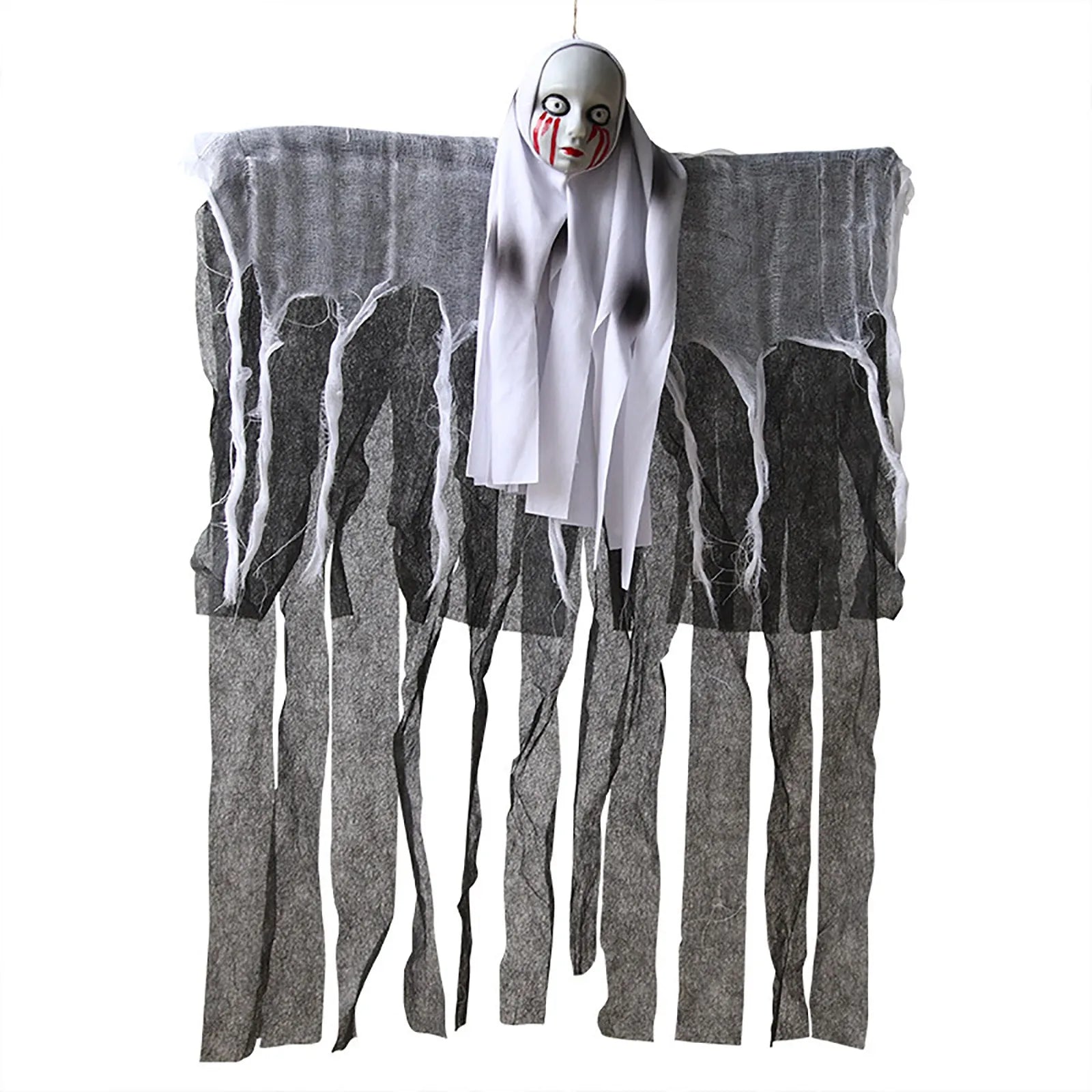 Halloween Hooded Female Skeleton Haunted House Hanging Ornament Halloween Scene Layout Decorations Festival Decorative Supplies