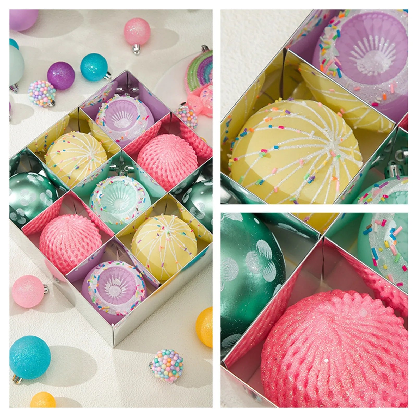 Christmas Decoration Holiday Scene Layout Christmas Tree Ornaments Dress Up Christmas Ball Party Background Decoration Supplies