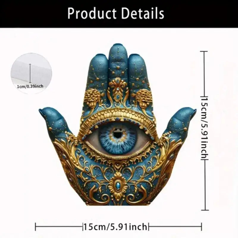 new Evil Eye Palm Sculpture Evil Eye Hands Decorative Sculpture Home Decor Statue Figurine Ornament for Bookshelf Desk Mantel