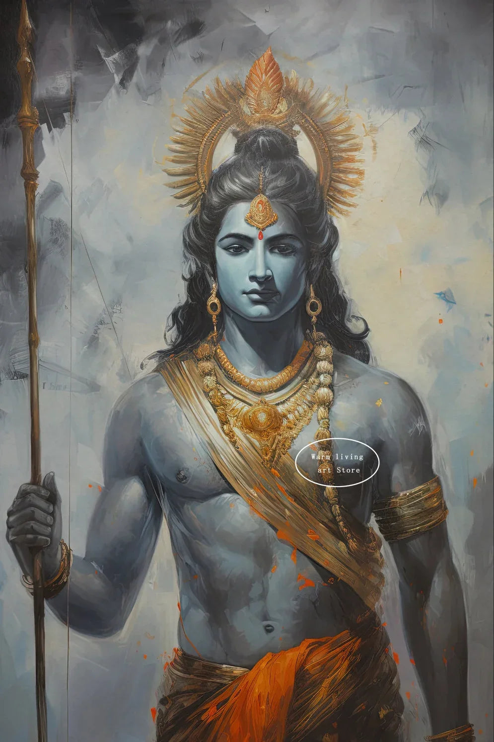 Lakshmi Krishna Buddha Shiva Ganesha Hindu Deity Canvas Wall Art  Spiritual Home Decor Posters  Prints