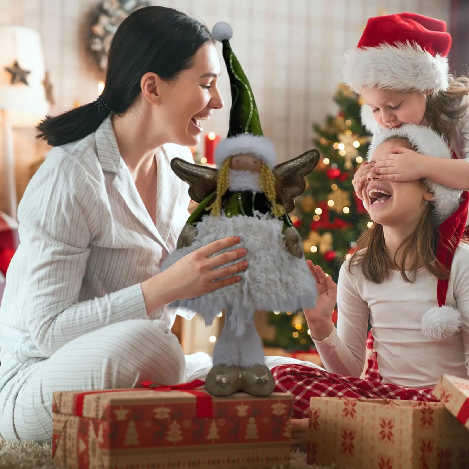 Christmas Little Angel Girl Doll Cartoon Princess High Hat Doll Window Display Long Leg Christmas Doll Suministros NavideñOs