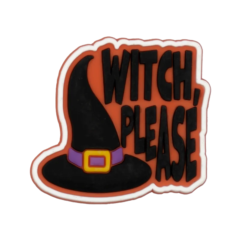 1pcs PVC Halloween Witches Shoe Charms for Women Men Girls Kids,Pumpkins Trick Or Treat Shoe Decorations Pins,Clog Buckles Gifts