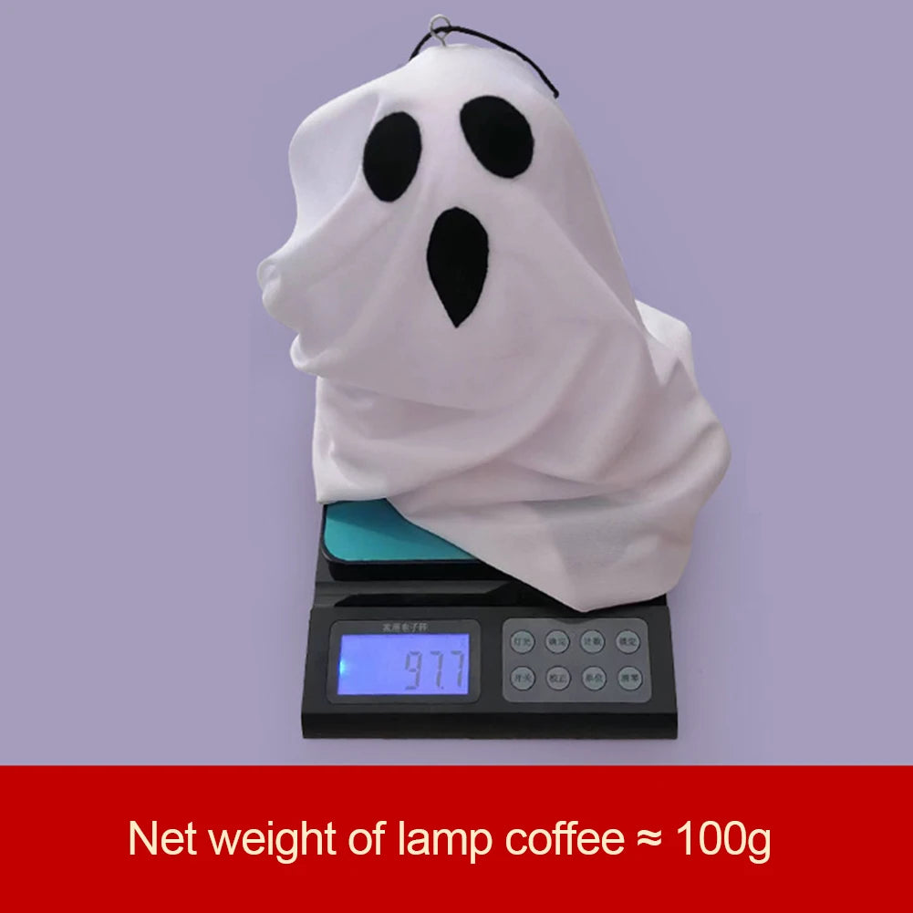 Halloween Glowing White Ghost LED Hanging Ghosts Horror Props with Fairy Light Indoor Outdoor Haunted House Halloween Decoration