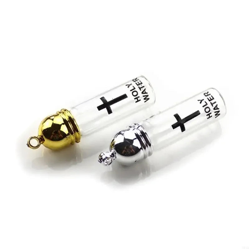 Elegant Holy Water Bottle Glass Holy Water Container Featurings Silver/Gold color Lid For Spiritual Ritual Collectors Dropship