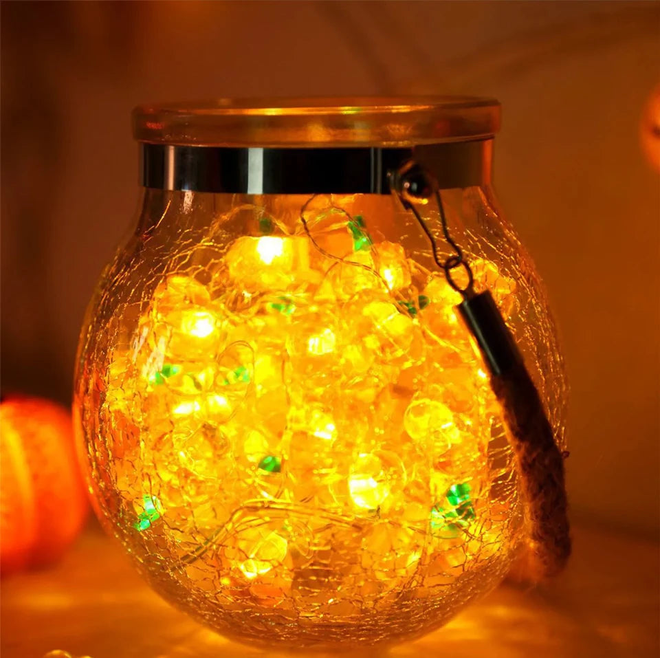 Halloween Cubic Pumpkin String Lights 1/2/3M Warm White Always Bright Event Party Decoration Creative Ambient Lights