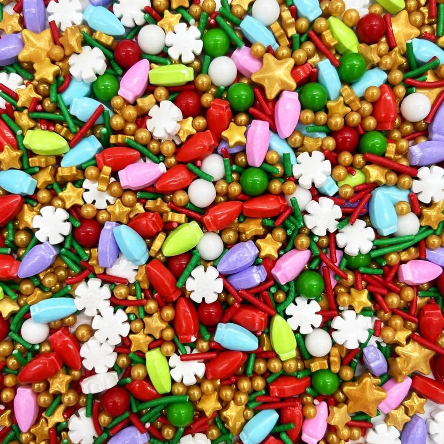 Christmas Sprinkles Mix Christmas Tree Santa Claus Sprinkles Christmas Jimmies Red and Green Sprinkle for  Cookie Baking Decor