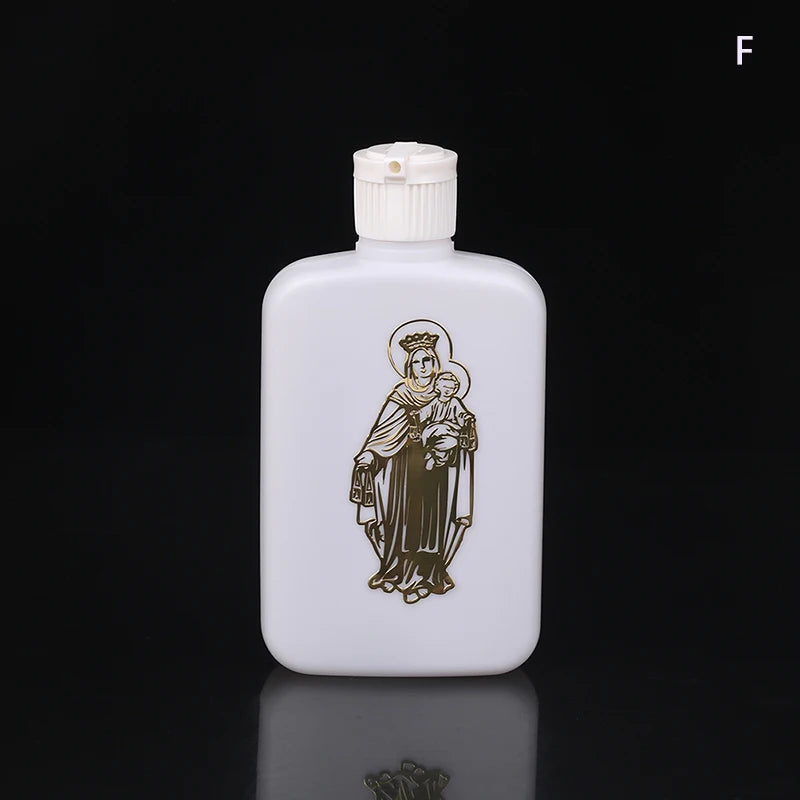 100ml Holy Water Bottles With Screw Lid Plastic Holy Water Container Holy Water Empty Containers With Gold Cross
