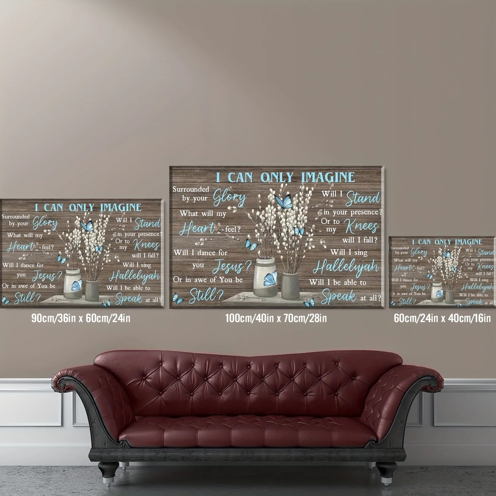 India Hindu God Ganesha Canvas Wall Art  Elephant God Series Religious Temple Print for Living Room Decor