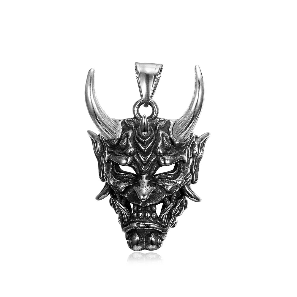 Gothic Hip Hop Skull Pendant Necklaces For Men Stainless Steel Punk Fashion Skeleton Necklace Halloween Jewelry Gifts Wholesale