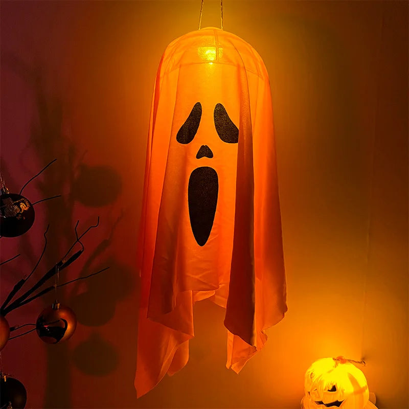 Halloween Ghost LED Light Hanging Ghost Home Decoration Outdoor Ghost House Bar Hanging Light Horror Prop Party Decoration