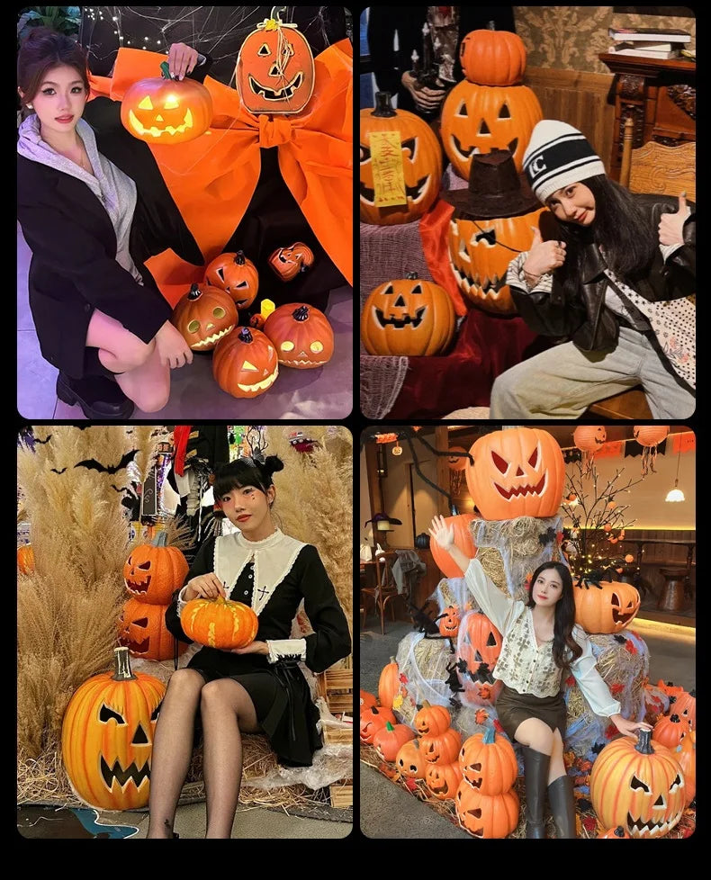 Halloween Decoration Pumpkins Lamp For Home Yard Garden Outdoor Decor Hallowen Horror House Skull Party Props Glow in The Dark