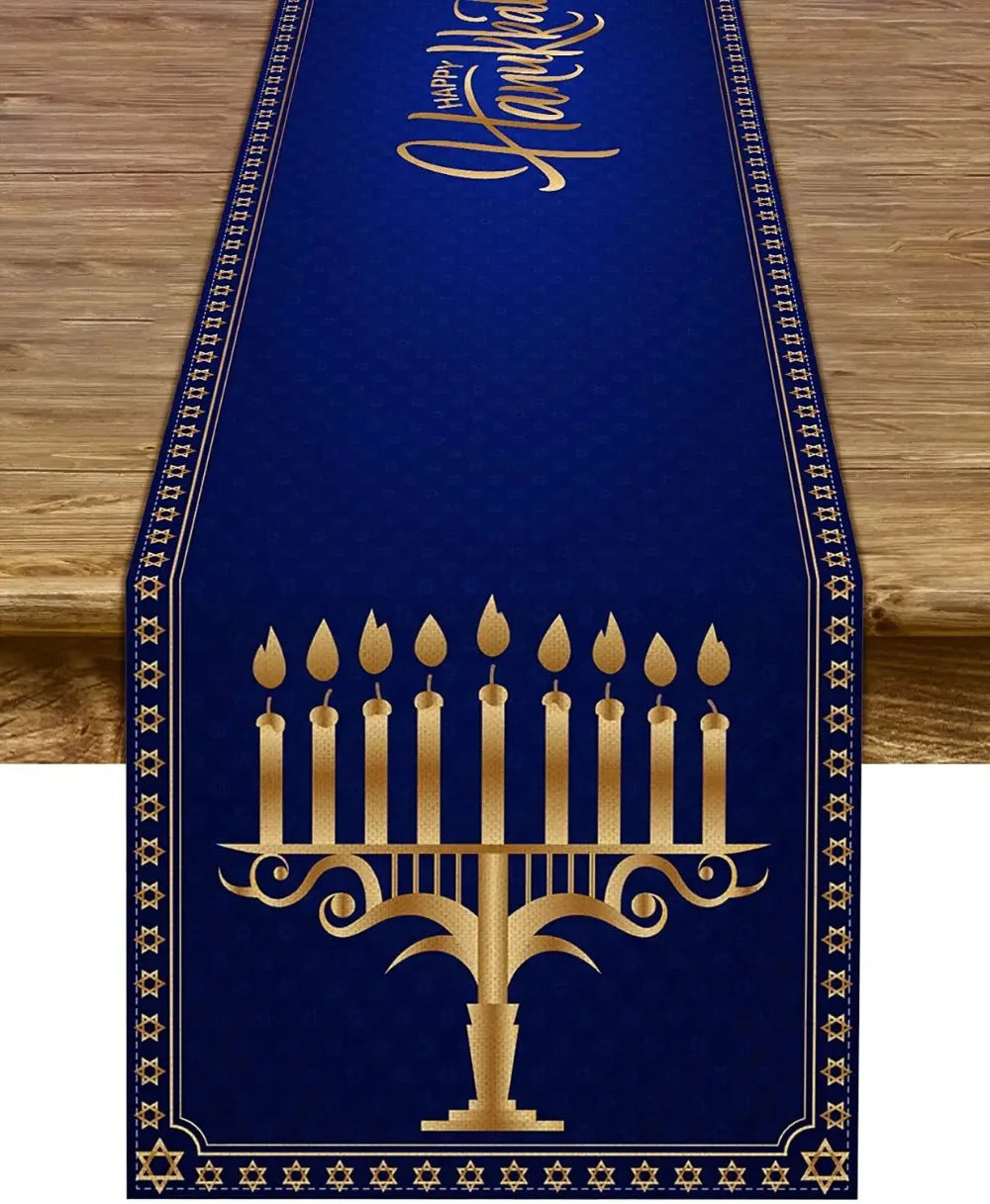 Happy Diwali Table Runners Candlestick Decoration Indian Diwali Home Kitchen Table Decorations and Household Supplies