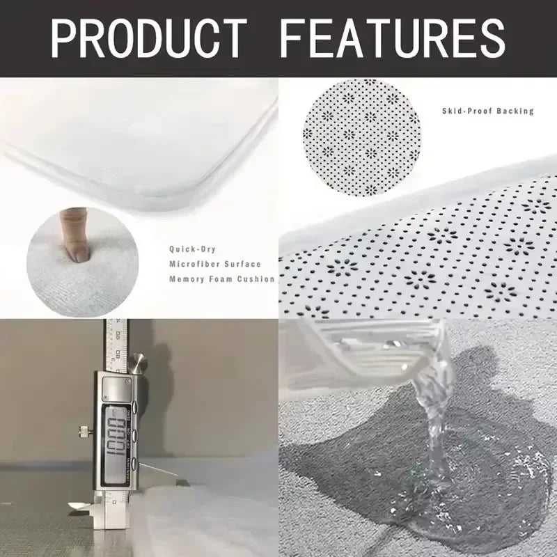 1pc Halloween Bloody Footprint Welcome Doormat Hand Wash Only Decor for Front Door Porch Kitchen Bedroom Halloween Decorations