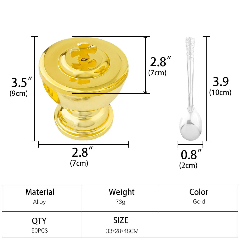 Holy Water Bottle Holy Oil Bottle Church Decoration Box Religious Mass Supplies Gold-Plated Worship Supplies Holy Water Bottle