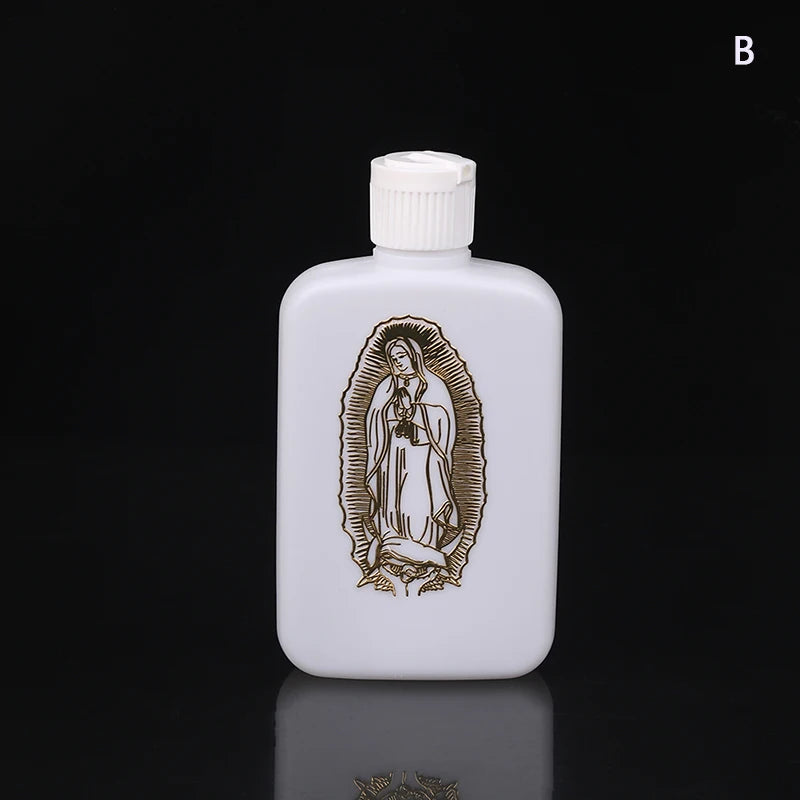 100ml Holy Water Bottles With Screw Lid Plastic Holy Water Container Holy Water Empty Containers With Gold Cross