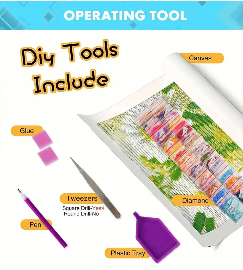 EverShine 5D Diamond Painting Gnome Pumpkin Full Drill Embroidery Dwarf DIY Mosaic Cartoon Portrait Halloween Decorations Gift