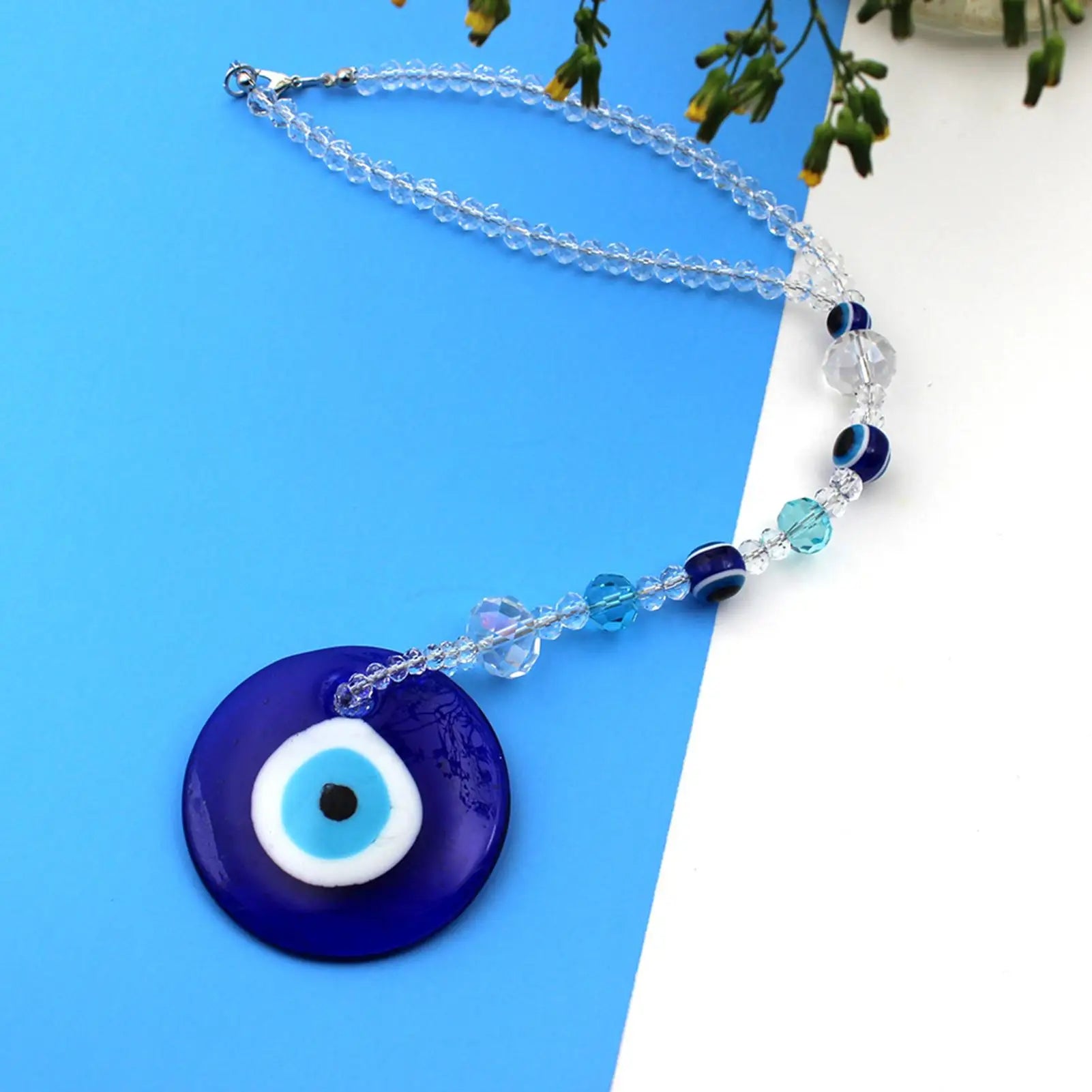 Evil Eye For Car Evil Blue Eye Accessory Rear View Mirror Charm Shining Evil Blue Eye Car Charm Window Pendent For Rear View