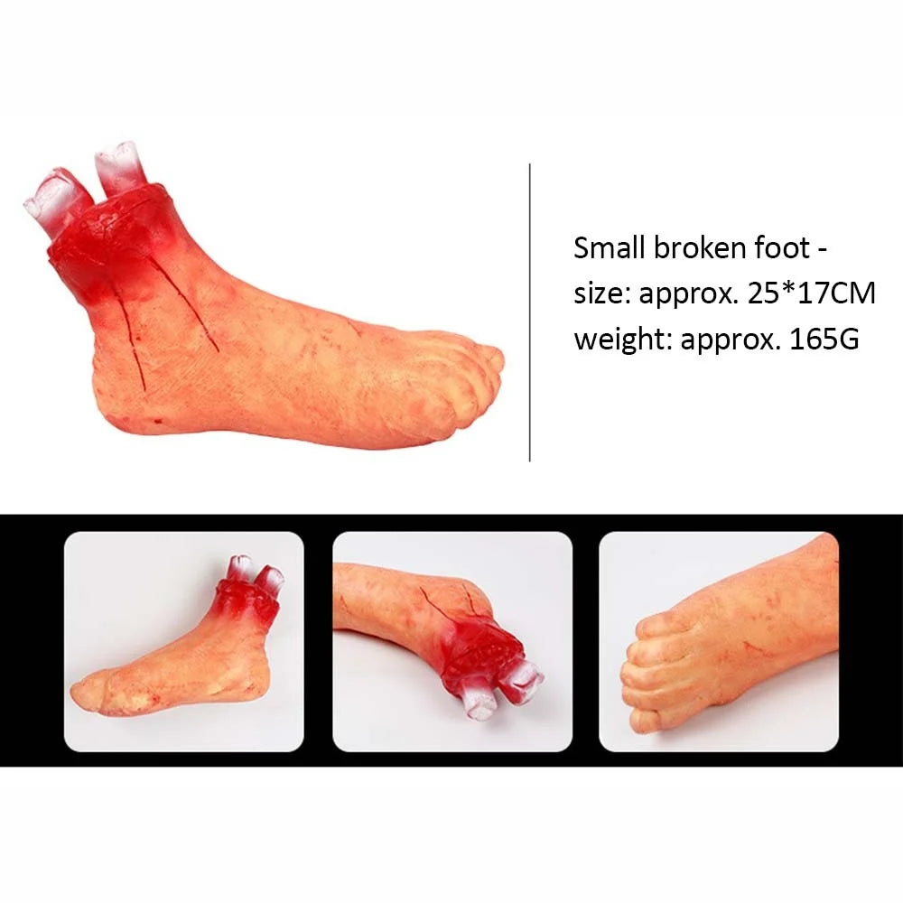 Halloween Prop Bloody Scary Fake Organ Human Brain Body Parts Fake Hand Finger Leg Foot Brain Heart Party Accessories