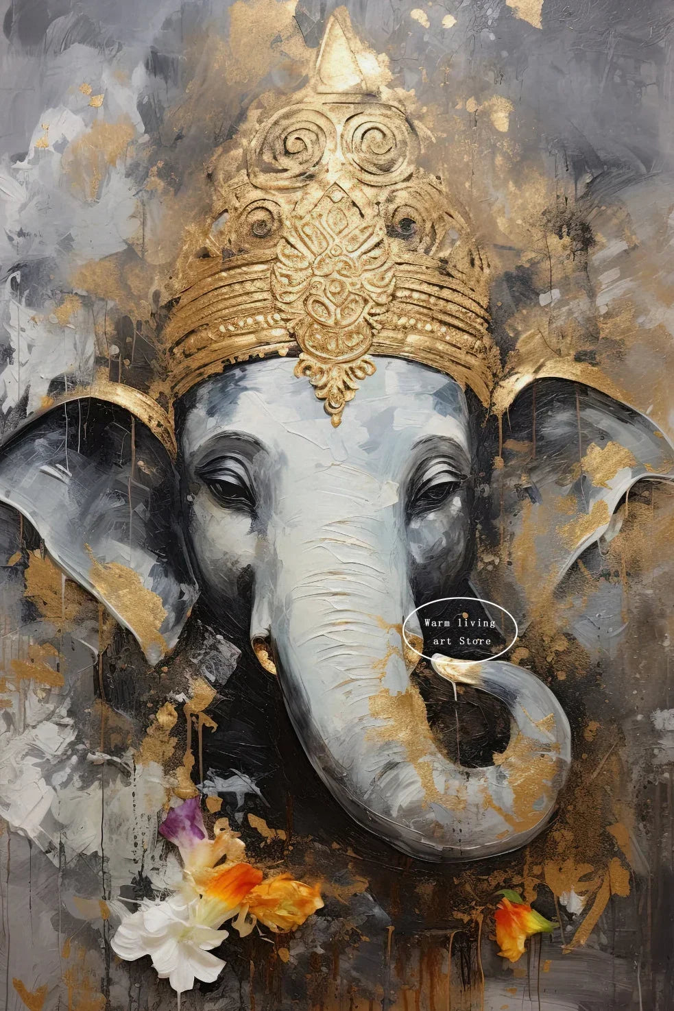 Lakshmi Krishna Buddha Shiva Ganesha Hindu Deity Canvas Wall Art  Spiritual Home Decor Posters  Prints