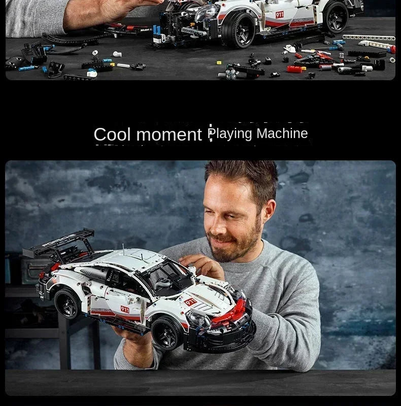 Christmas Racing DIY Boys Classic Racing Sports Car Building Block Toys Educational Vehicle Moc Assemble Bricks Kids Toys Gifts