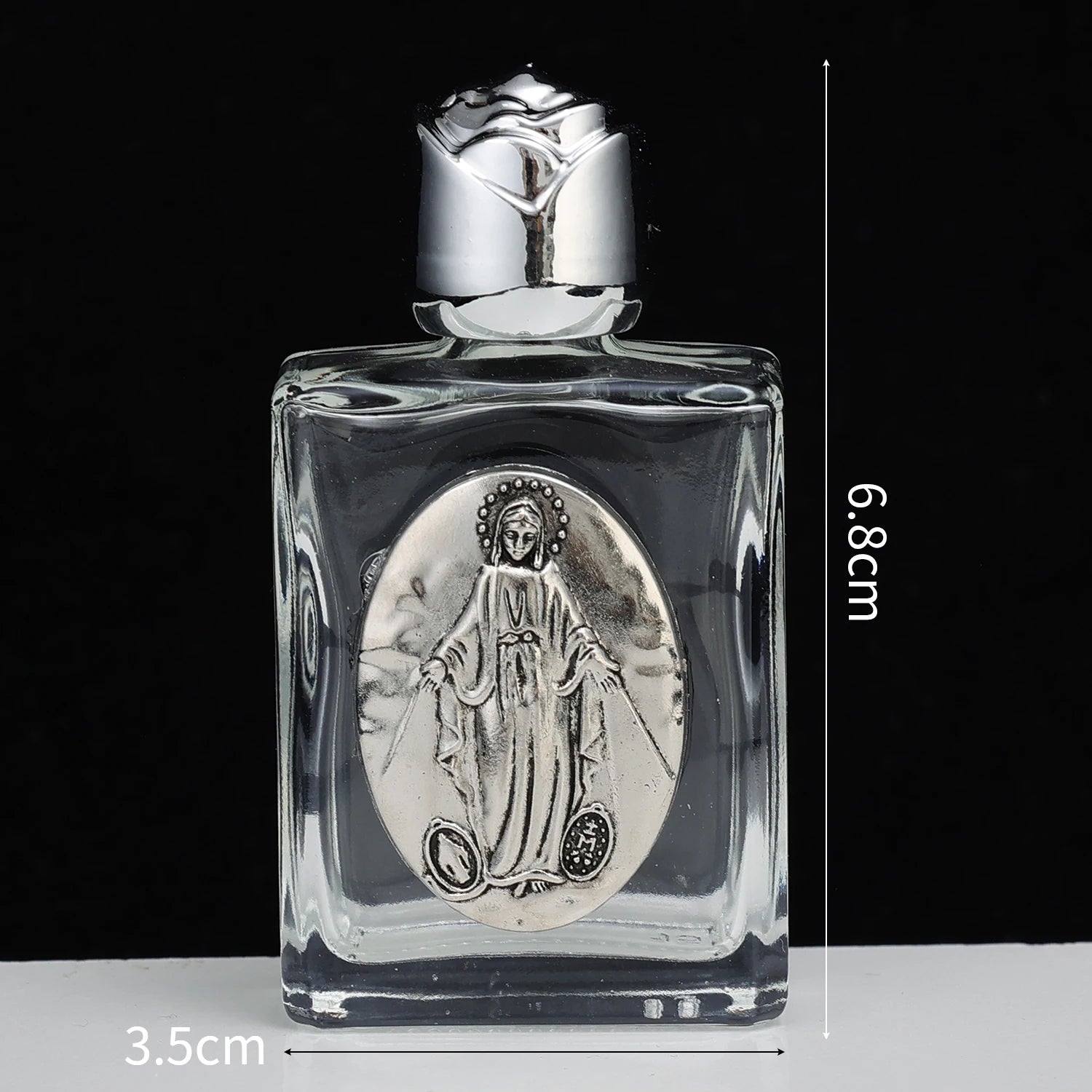 1/2pcs Holy Jesus Bottle Religious Cross Christian Virgin Sculpture Bottle Holy Water Storage Perfume Lotion Separate Bottles