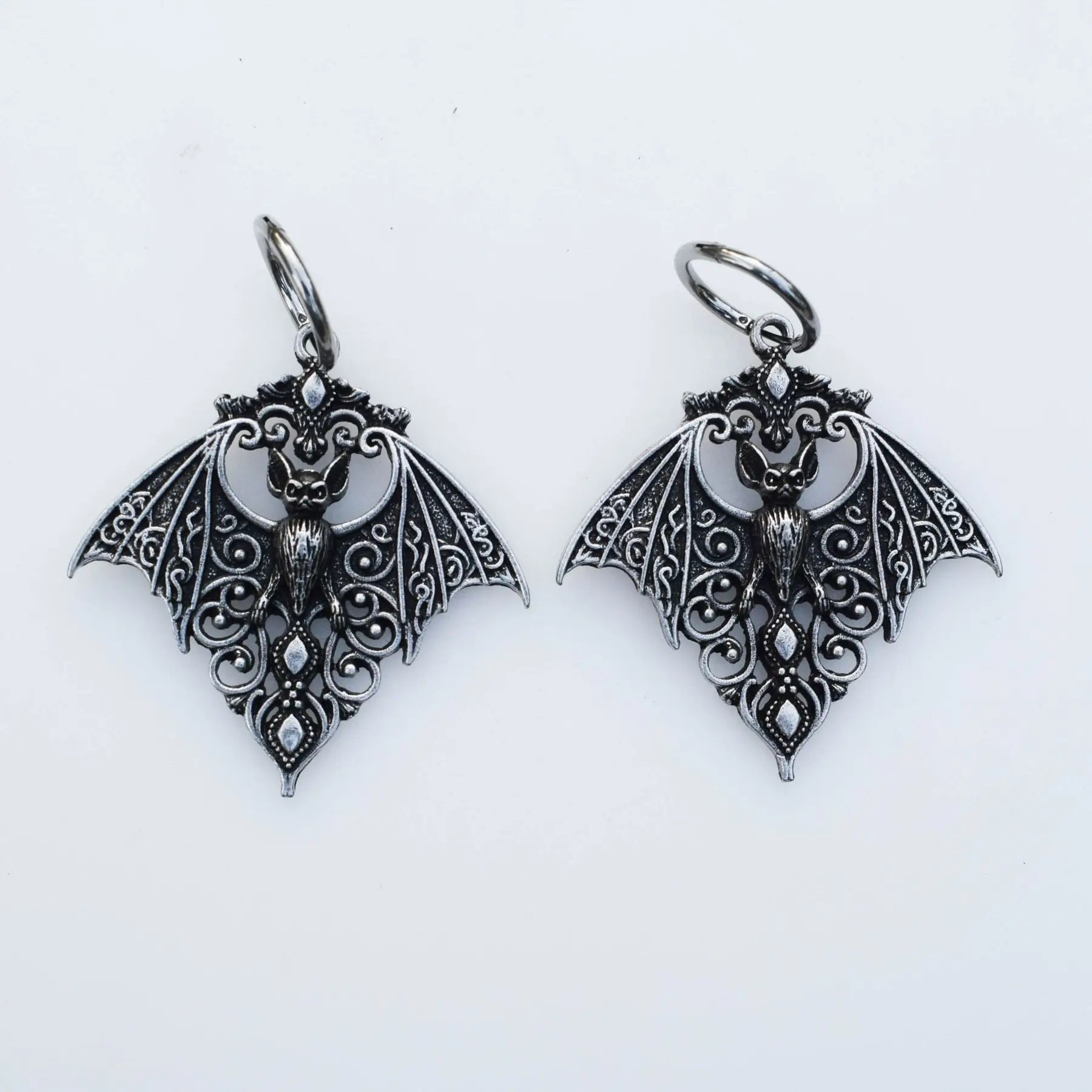 10 Pairs Vintage Gothic style mysterious vampire Bat Earrings with Stainless Steel Hook for Women Halloween gift jewelry