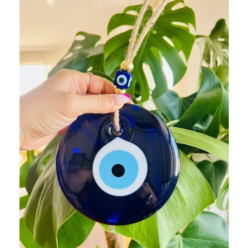 Evil Eye Wall Hanging Glass Blue Eye Wall Charm Home Decor Home Gift Idea House Protection Turkish Evil Eye Gift Wall Decoration