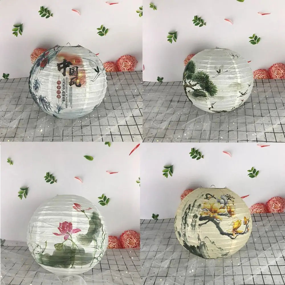 Hanfu matching Mid-autumn Festival National Day Toys Gifts Home Decoration Flower Lantern Round Lamp Lampshade Paper Lantern
