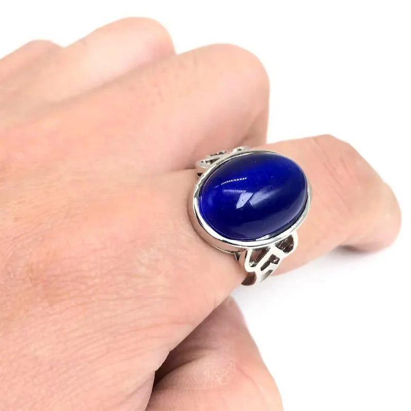 Gothic Evil Eye Ball Design Charm Ring for Men and Women, Crystal opal Jewelry, Punk Finger Accessories, Stainless Steel