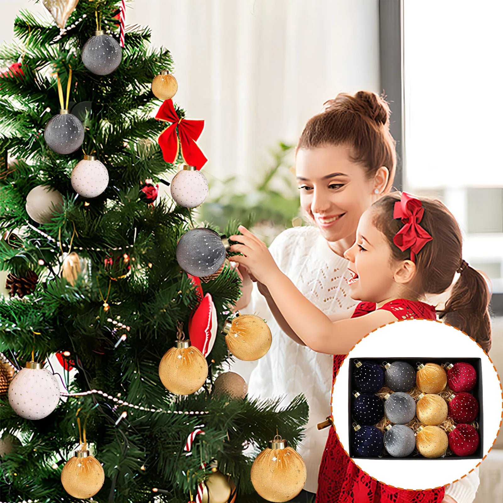 Christmas Tree Balls Christmas Tree Decorations For Christmas Christmas Present Easy To Hang Indoor And Outdoor Decorations