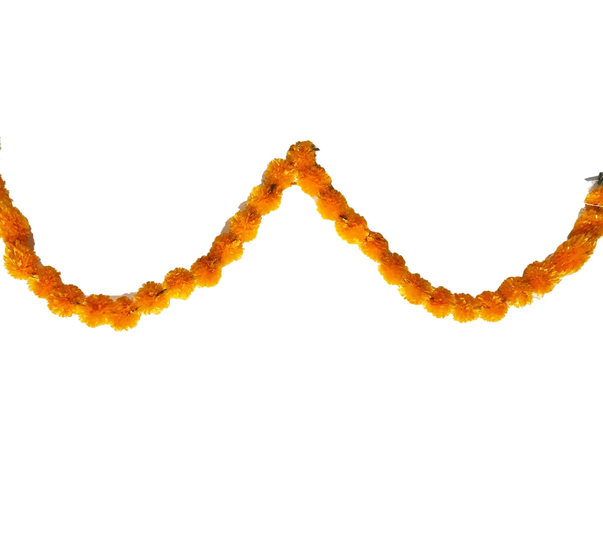 2 Pcs Marigold Flower Garland with бо Flowers for Diwali Mexican Dia de los Muertos DIY Wreath Day of The Dead Decor Party