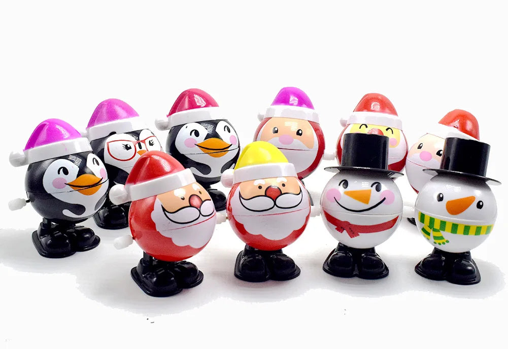 Christmas Decoration Jumpy Toys Snowman Santa Claus Penguin For Festive Party Supplies Children Kindergarten New Year Gifts