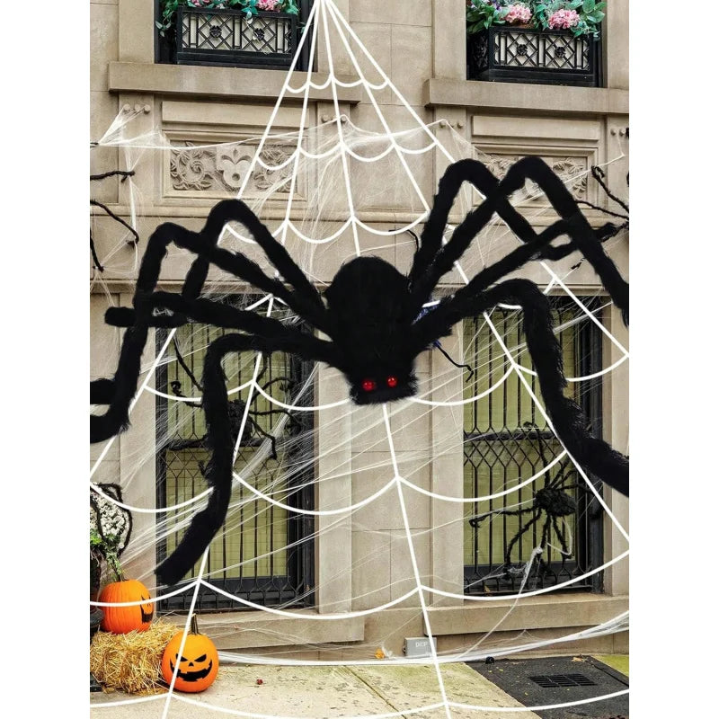 Halloween Decoration Outdoor Triangle Spider Web, Indoor Cleaning Home Yard Party Haunted House Garden Lawn Decorations