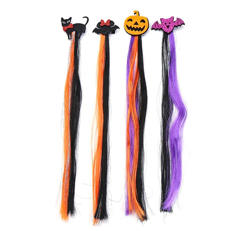 Pumpkin Bat Hair Clip Halloween Party Decoration for Kid Adult Halloween Cosplay Costumes Halloween Prop Ghost Party Accessories