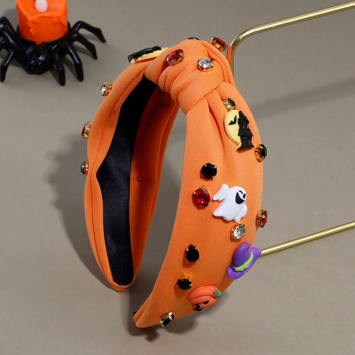 1 Pieces of Halloween Pumpkin Bat Ghost Witch Hat Elements Funny Girls Headbands for Halloween Dress up Gifts for Women