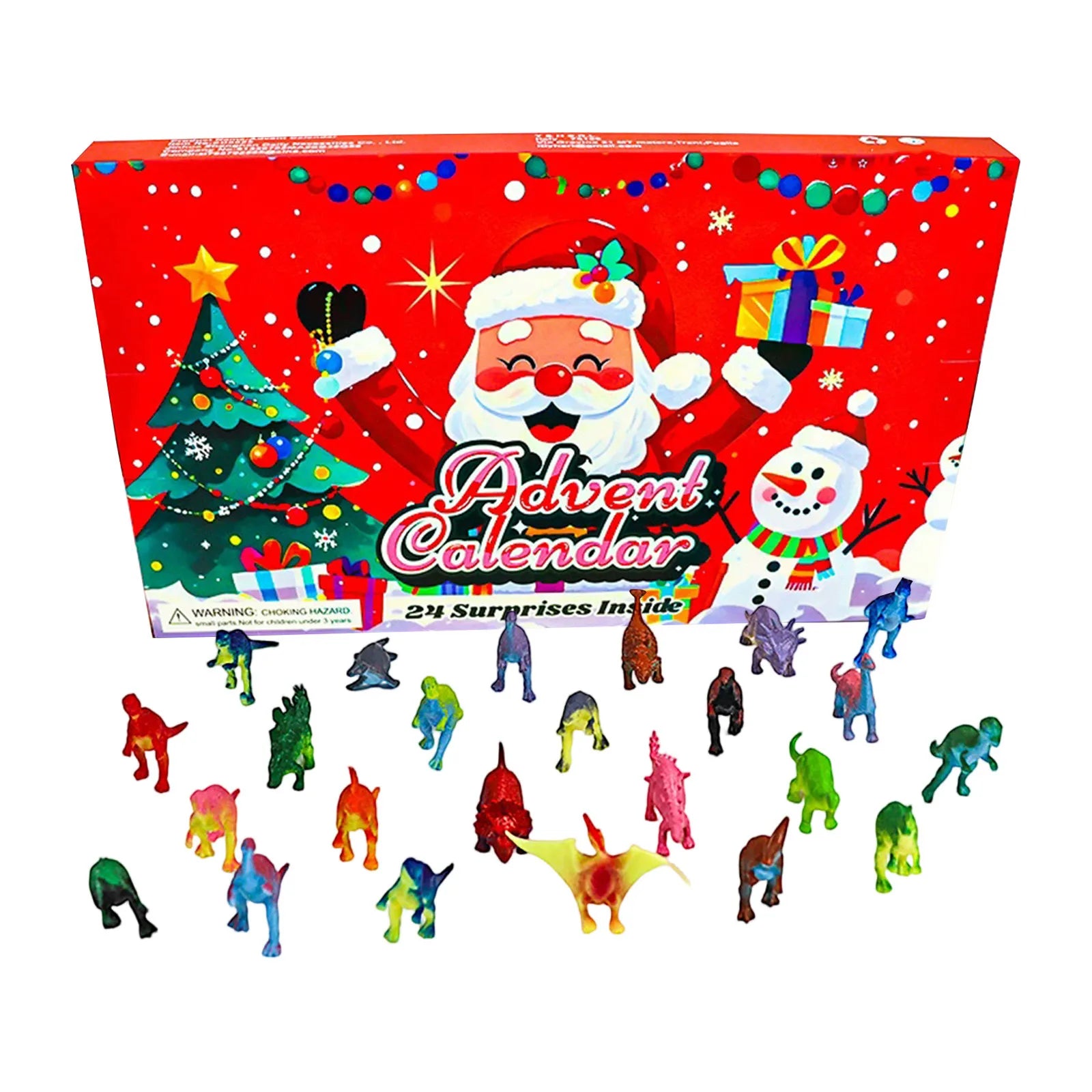 Christmas Countdown Calendar Toys For Kids  Advent Calendar include Toys 24 dinosaurs