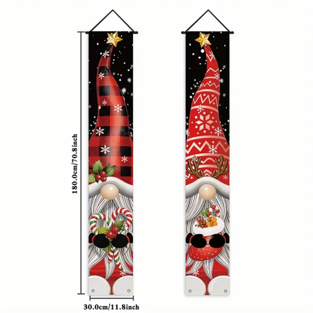 Christmas Hanging DoorBanner Antithetical Couplet Merry Christmas Party Decoration New Year 2026 Christmas Wall Banner Xmas Gift