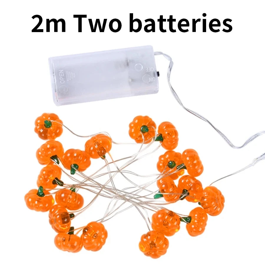 Halloween Cubic Pumpkin String Lights 1/2/3M Warm White Always Bright Event Party Decoration Creative Ambient Lights