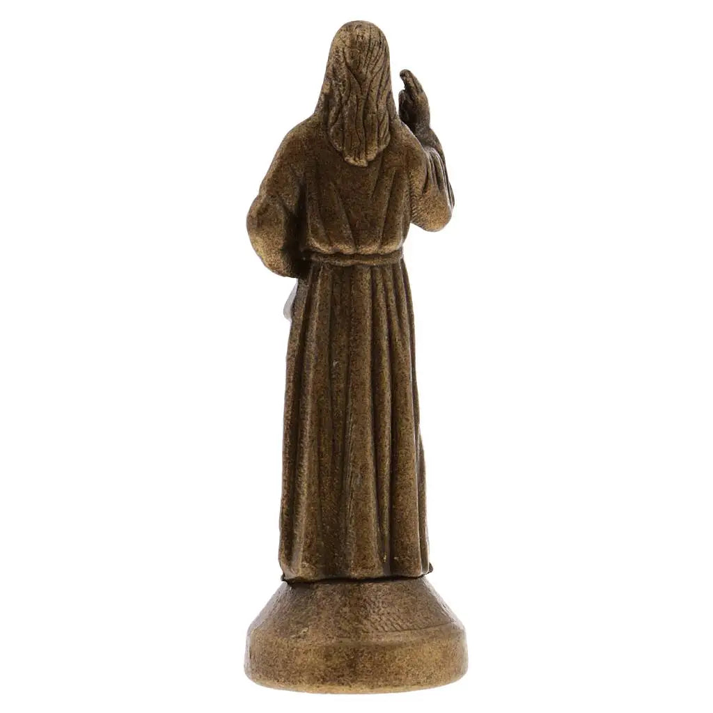 Holy Religious Statue Jesus Alloy Figurine Divine Mercy Ornaments Mini Jesus Figure Holy Religious Figurine Jesus Figurine