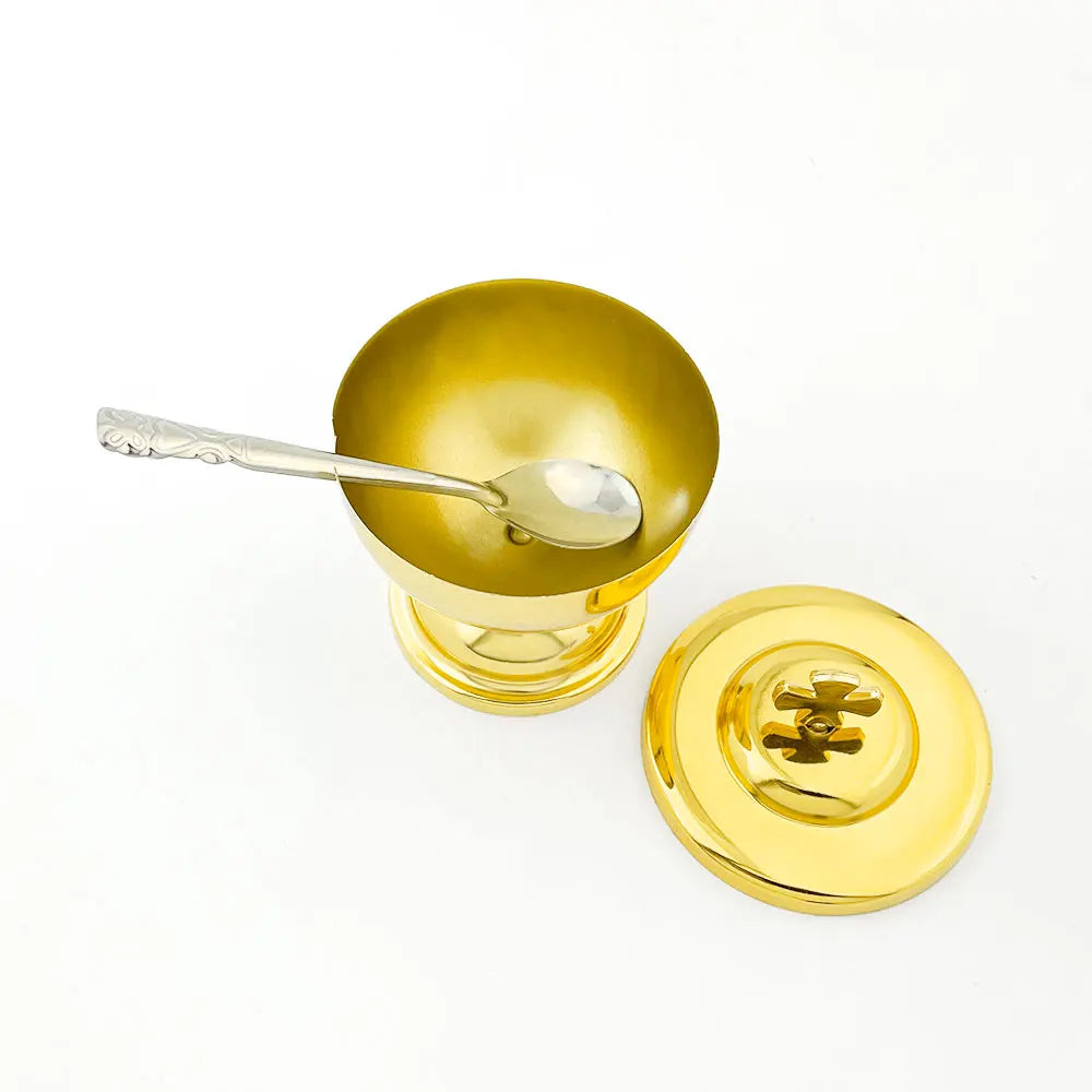 Holy Water Bottle Holy Oil Bottle Church Decoration Box Religious Mass Supplies Gold-Plated Worship Supplies Holy Water Bottle