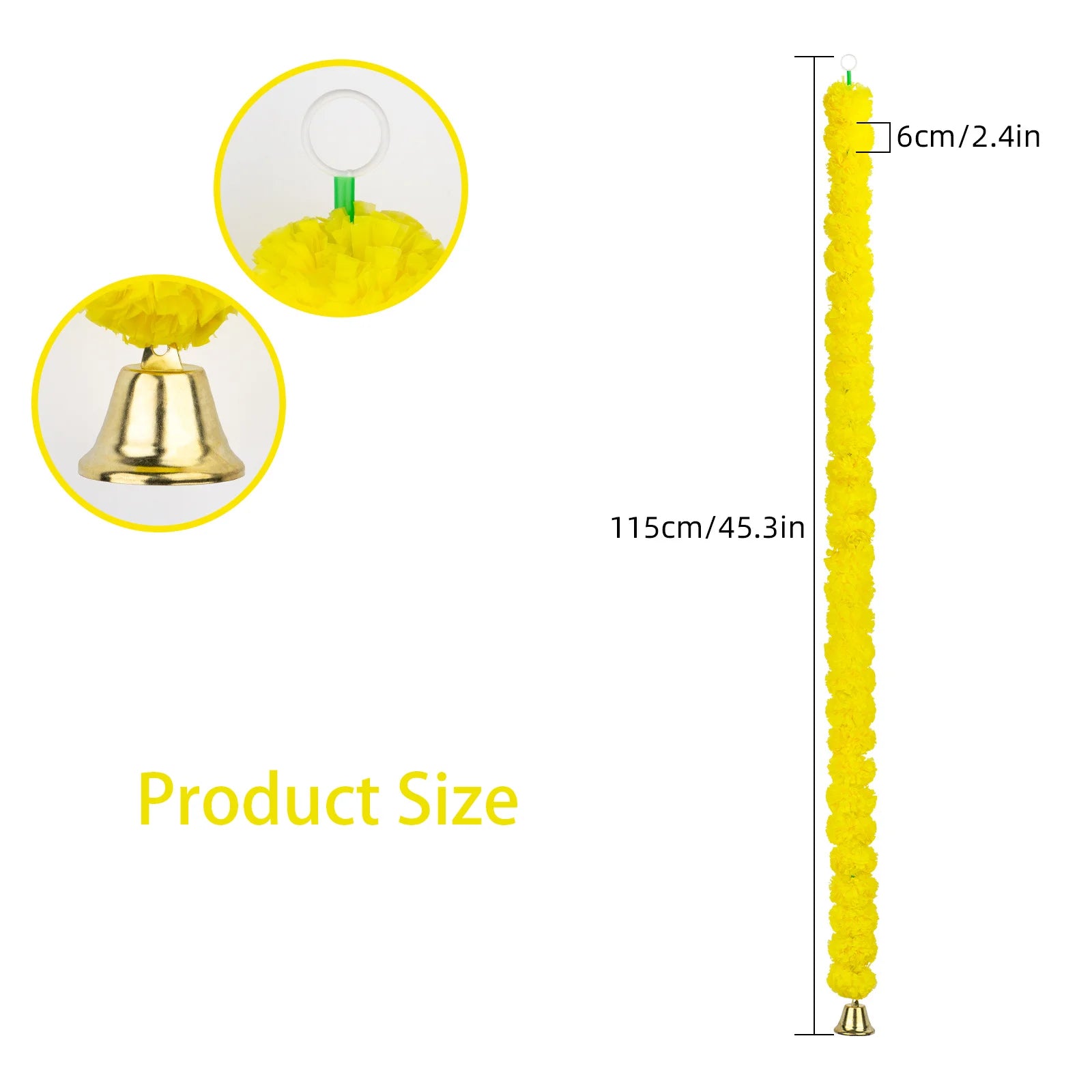 5-50pcs Marigold Flower Garlands Artificial Flower Garland for Indian Décor,Pooja, Diwali, Fiesta Day of The Dead, Mexican Party