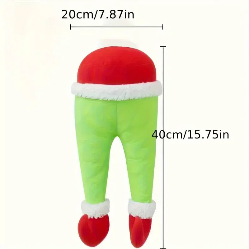 Christmas Tree Decoration Plush Door Decoration Santa Elf Legs Decoration Home Hanging Ornaments Children Gift Surprise Supplies