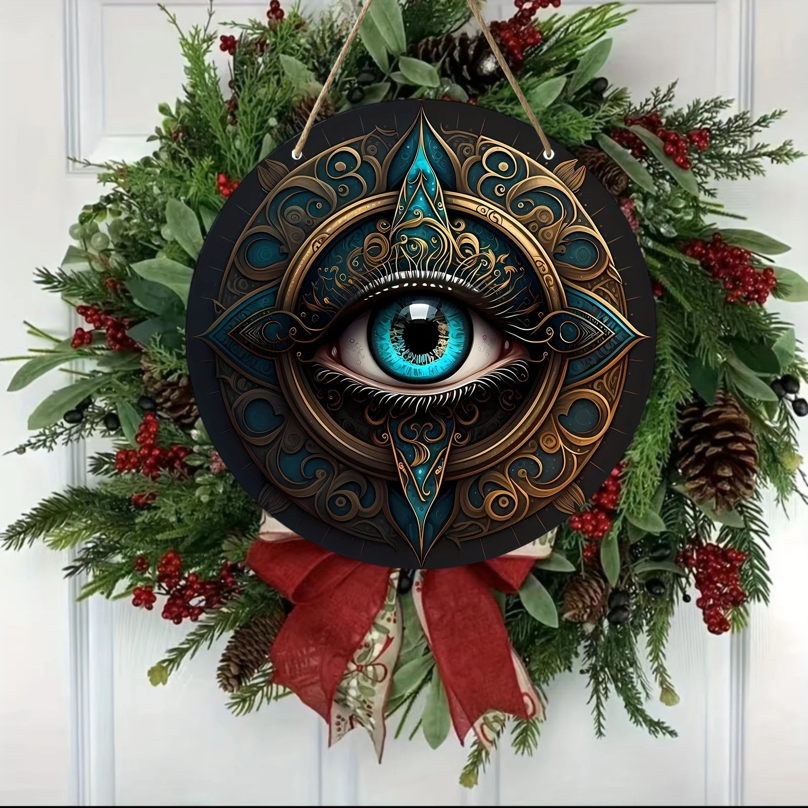 Evil Eye Round Acrylic Sign,Evil Spirit Protection,Oddities Wall Decor,Nostalgic Acrylic Sign,Home,Bar,Garden,Kitchen,Restaurant