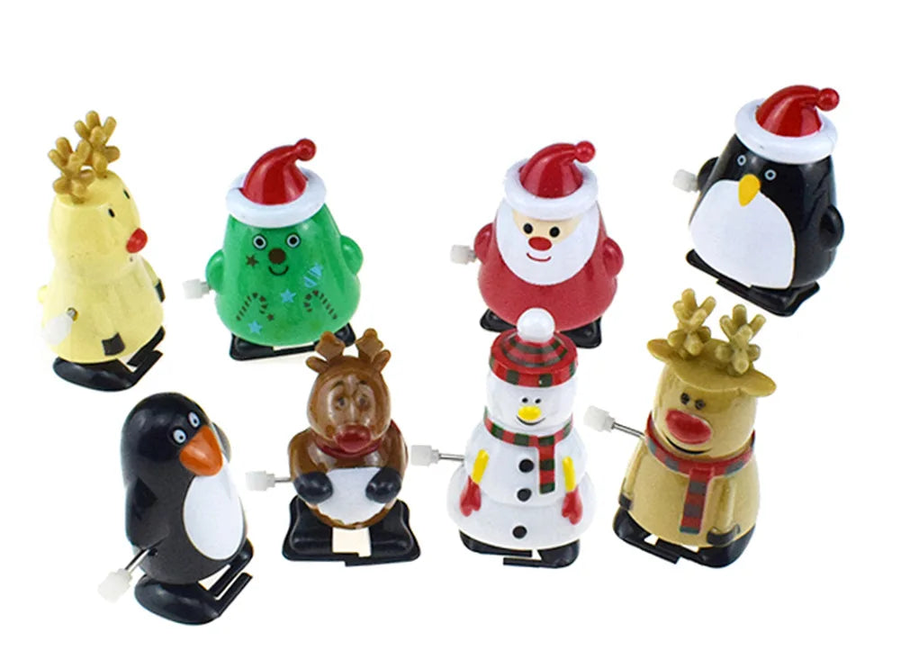 Christmas Decoration Jumpy Toys Snowman Santa Claus Penguin For Festive Party Supplies Children Kindergarten New Year Gifts