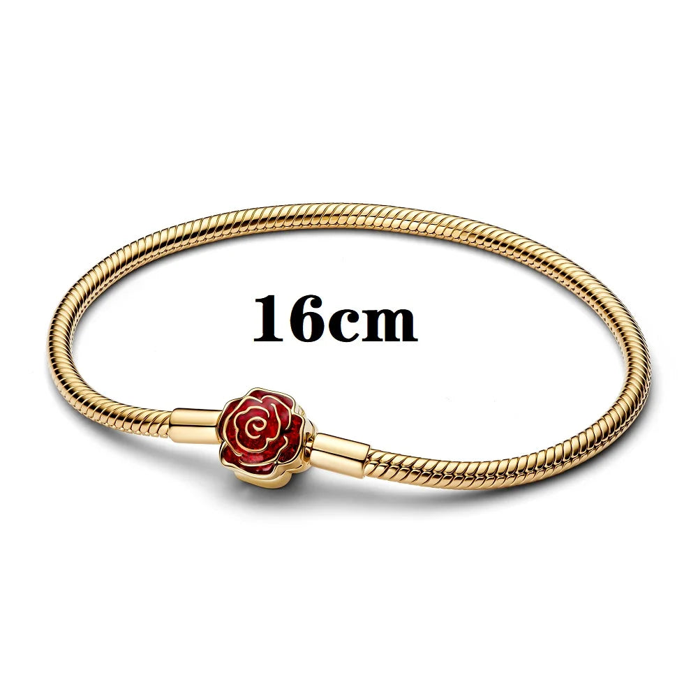 2026 Disneypark Christmas Halloween Skull Pink Elephant Cartoon Animal Charm Suitable for Women Original Bracelet DIY Gifts