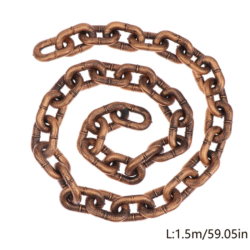 1.5m Funny Plastic Simulation Chain Dog Pet Leash Pet Tractions Rope Halloween Props Pet Supplies Leash