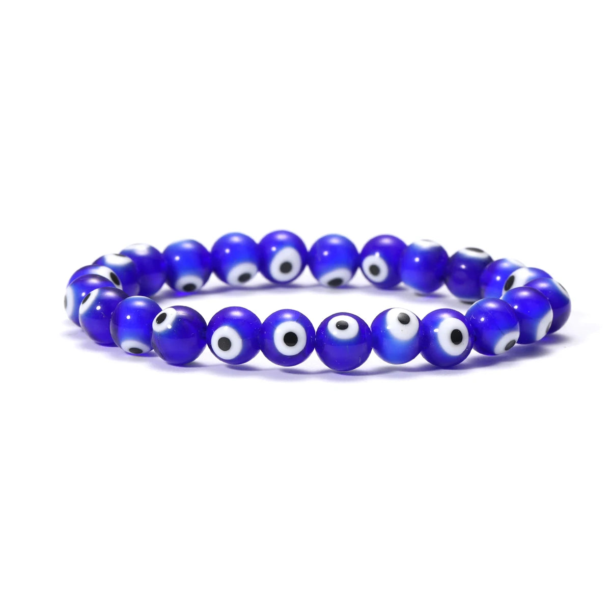 Classic Turkey Lucky Evil Eye Men's Bracelet Women's Blue Evil Eye Natural Stone Bead Bracelet Handmade Glamour Jewelry
