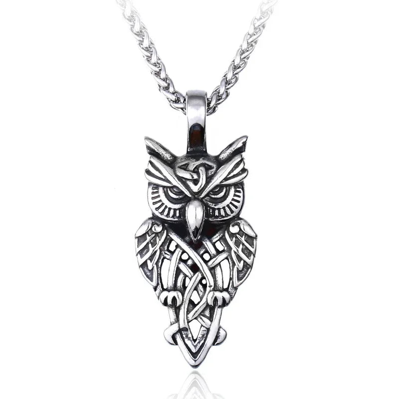 Gothic Pattern Skull Ghost Head Pendant Necklace Men's Punk Trend Alternative Halloween Jewelry