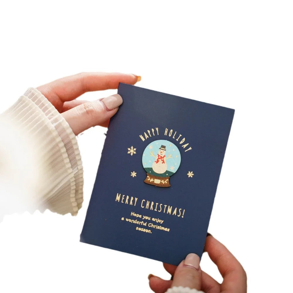 Merry Christmas Cards Set with Envelope New Year Wishes Christmas Gifts Decorative Greeting Xmas Postcards for Xmas 2025