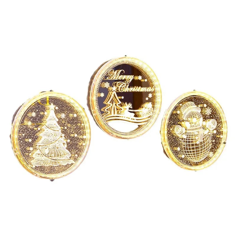 Christmas Transparent Luminous Night Lights, Festive Scene Atmosphere Decoration and Hanging Ornament Store